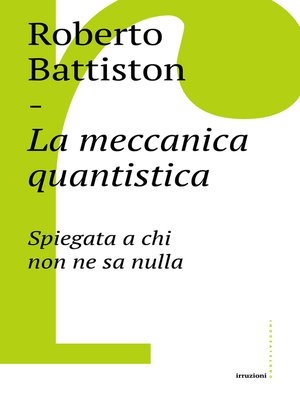 cover image of La meccanica quantistica
